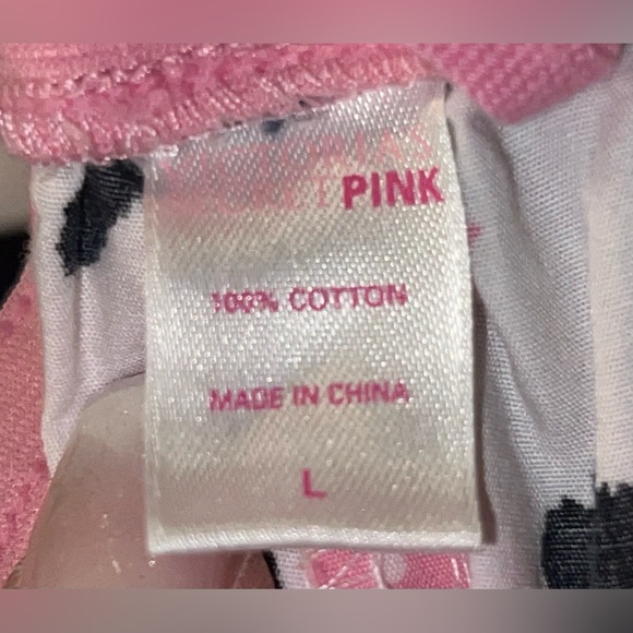 VS PINK ~ White w/ Black & Pink Dogs Pajama Pants - Picture 7 of 10